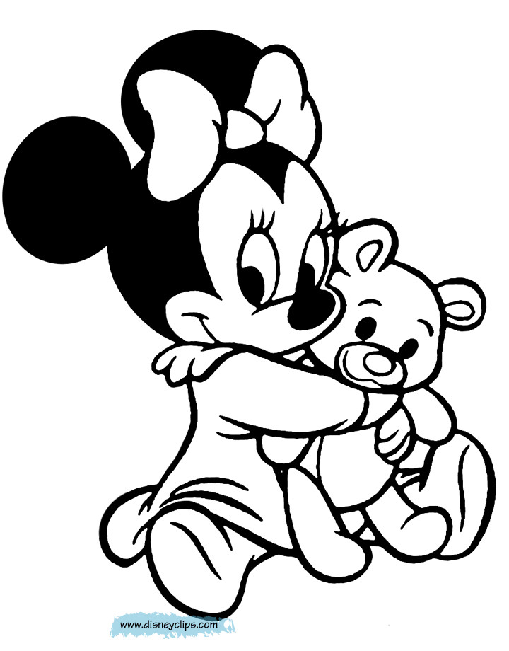 Coloring Pages For Kids Minnie Mouse
 Baby Minnie Mouse Coloring Pages Coloring Home