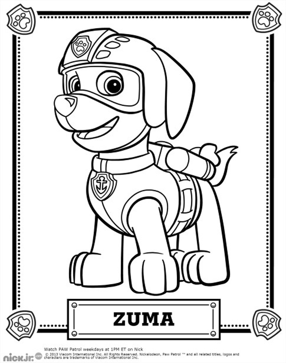 Coloring Pages For Kids Paw Patrol
 Paw patrol for children Paw Patrol Kids Coloring Pages