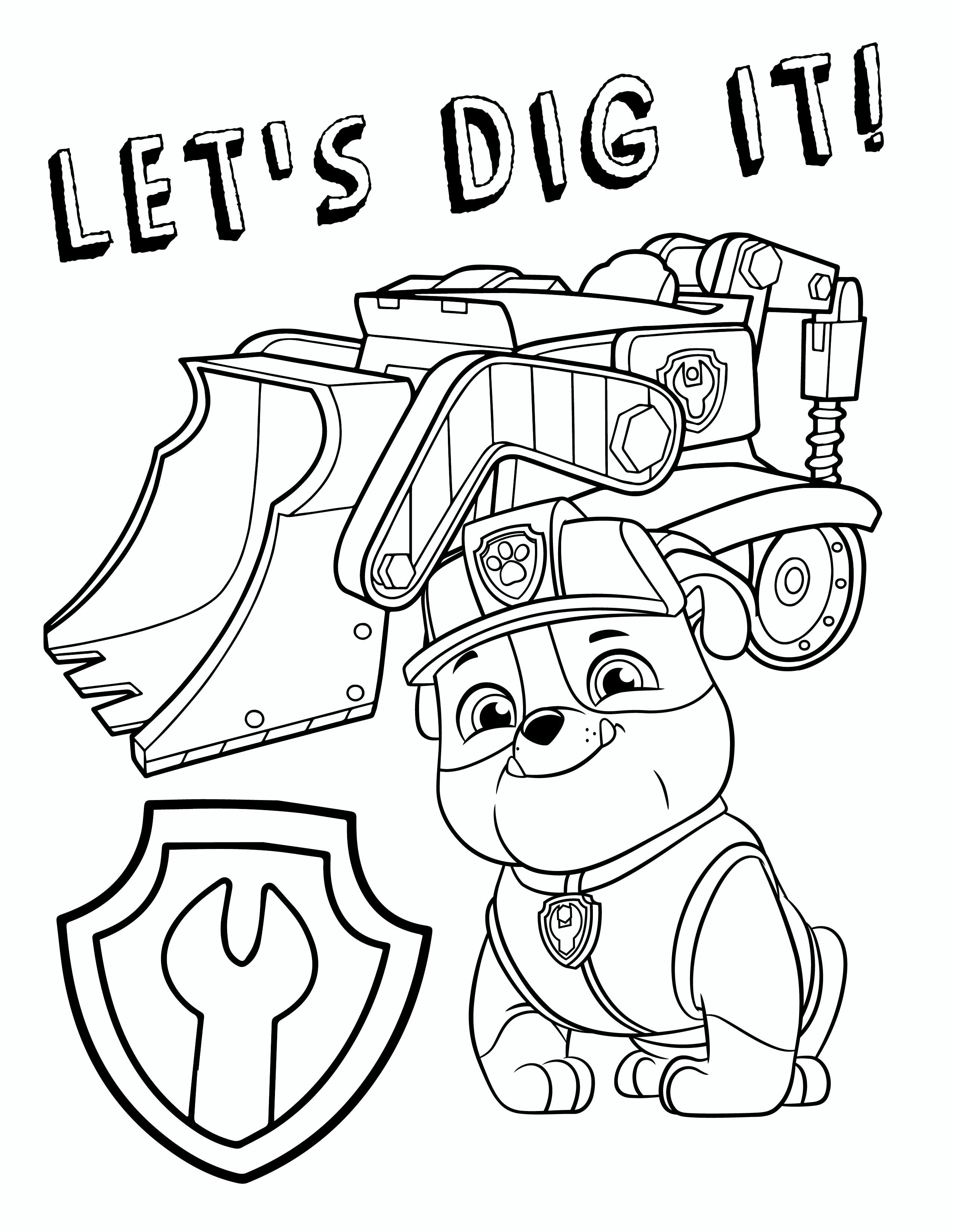 Coloring Pages For Kids Paw Patrol
 Free PAW Patrol Coloring Pages