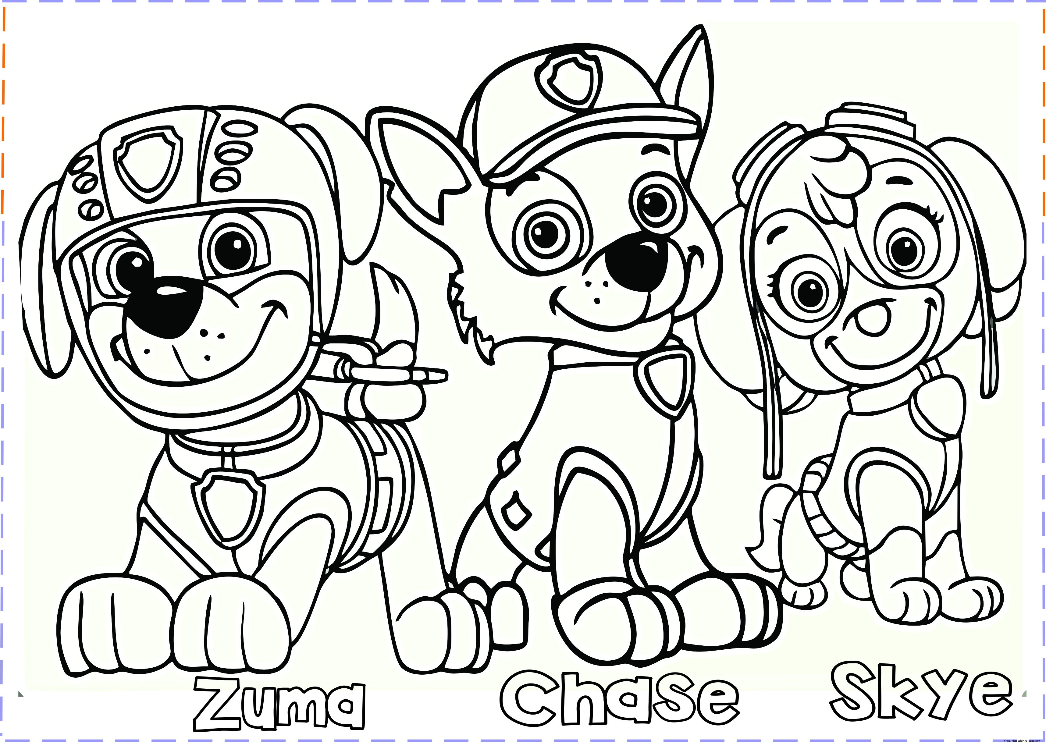Coloring Pages For Kids Paw Patrol
 paw patrol coloring pages Free Printable Coloring Pages
