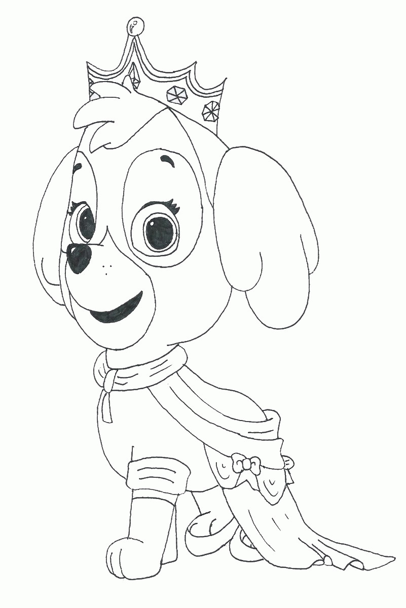 Coloring Pages For Kids Paw Patrol
 Paw Patrol Coloring Pages Skye Coloring Home