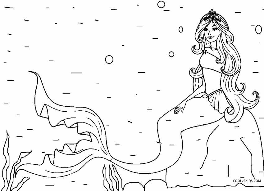Coloring Pages For Toddlers Mermaid
 Printable Mermaid Coloring Pages For Kids