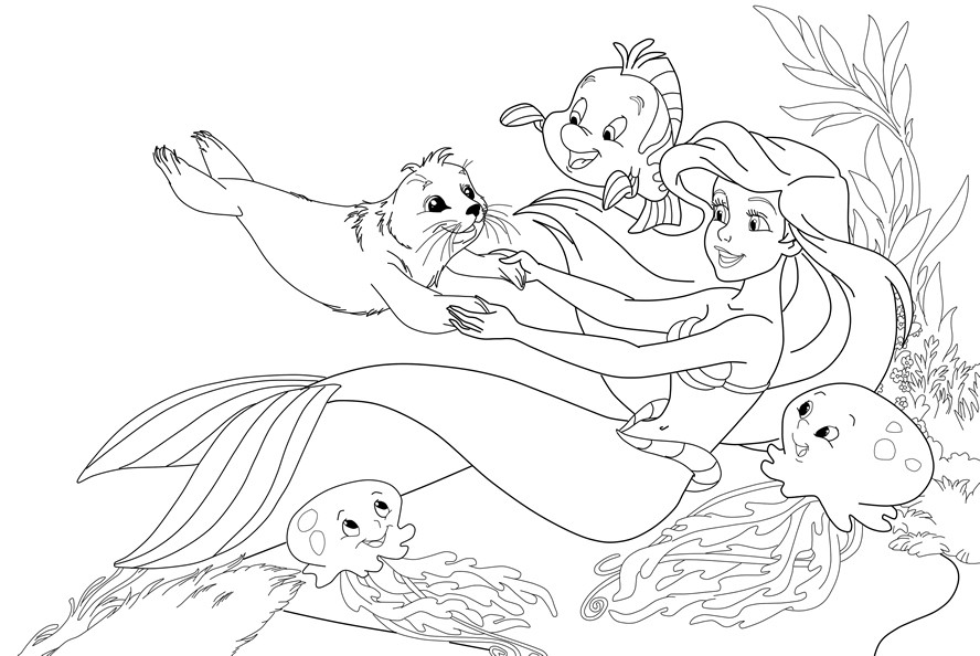 Coloring Pages For Toddlers Mermaid
 Ariel Coloring Pages Best Coloring Pages For Kids
