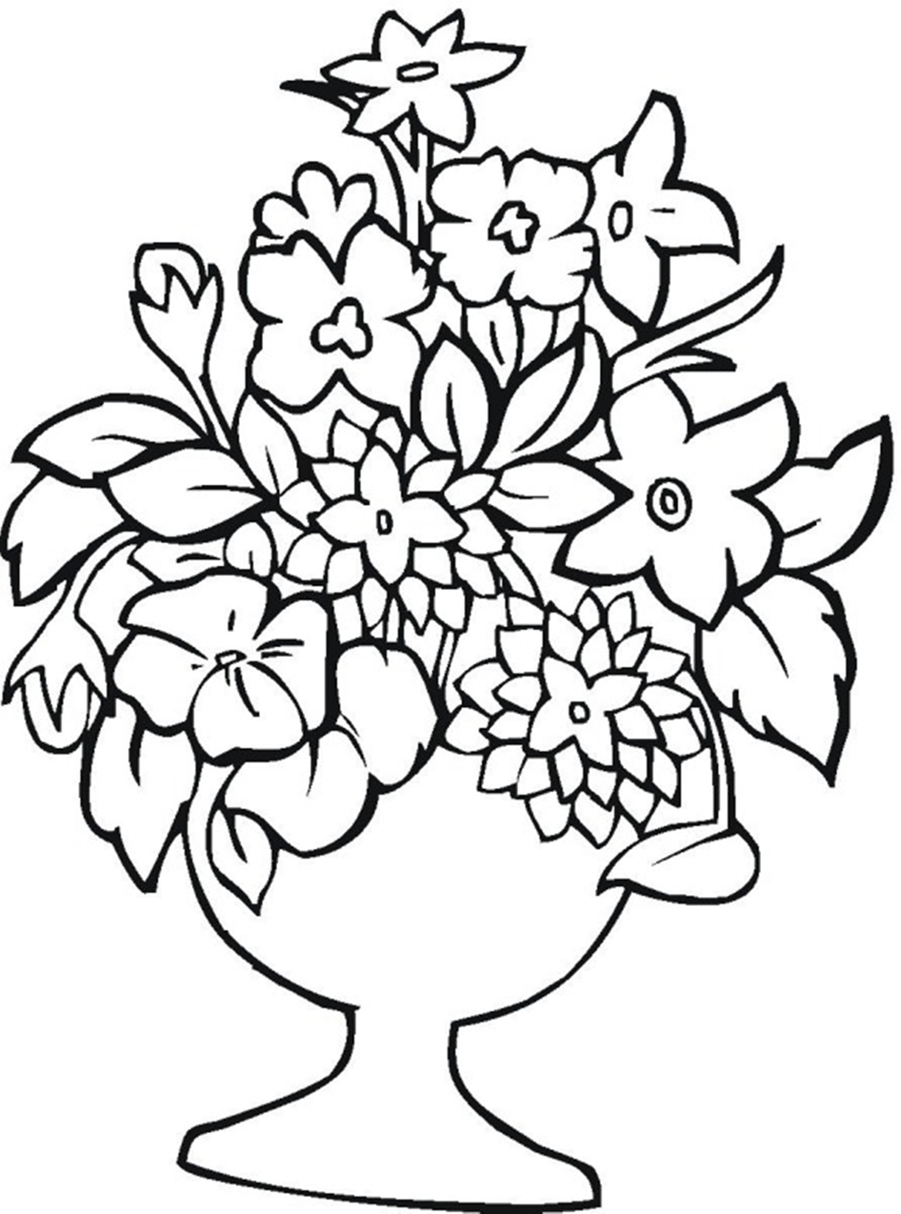 Coloring Pages For Toddlers Printable
 Free Printable Flower Coloring Pages For Kids Best