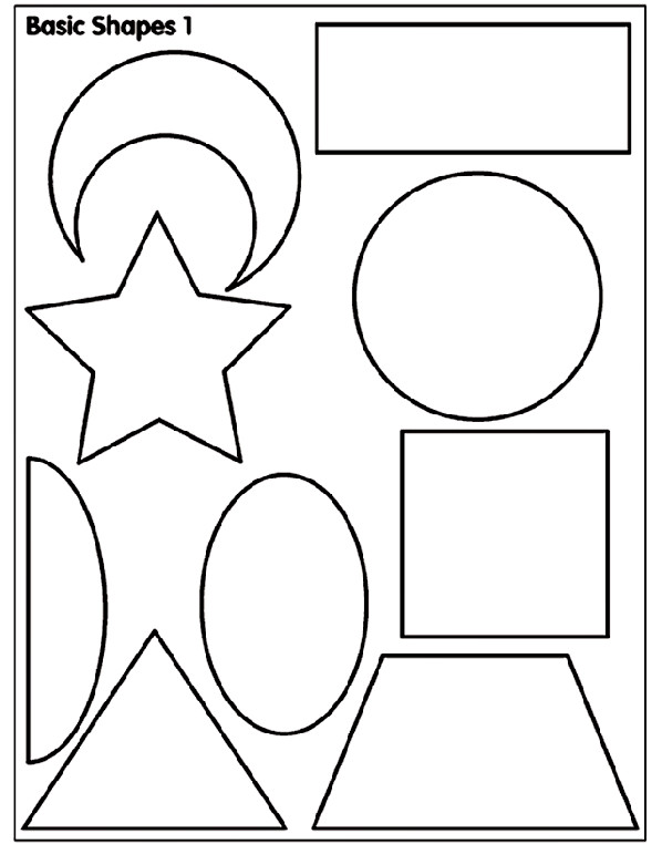 Coloring Pages For Toddlers Shapes
 Basic Shapes 1 Coloring Page