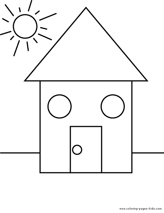 Coloring Pages For Toddlers Shapes
 Shape color page education school coloring pages color