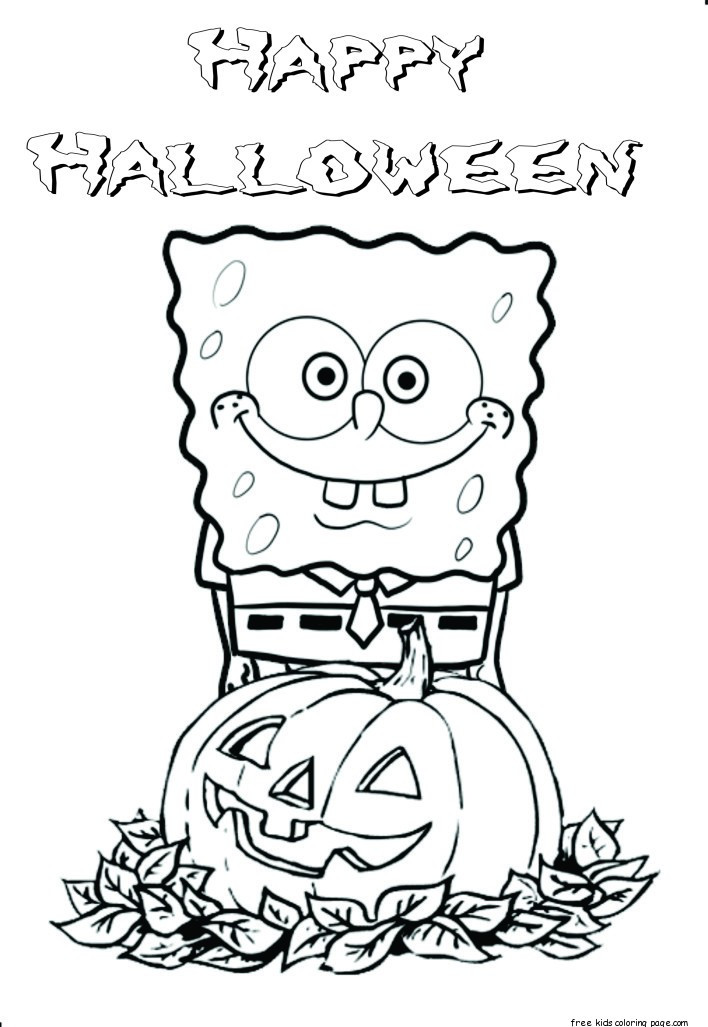 Coloring Pages For Toddlers To Print
 Printable halloween spongebob coloring pagesFree Printable