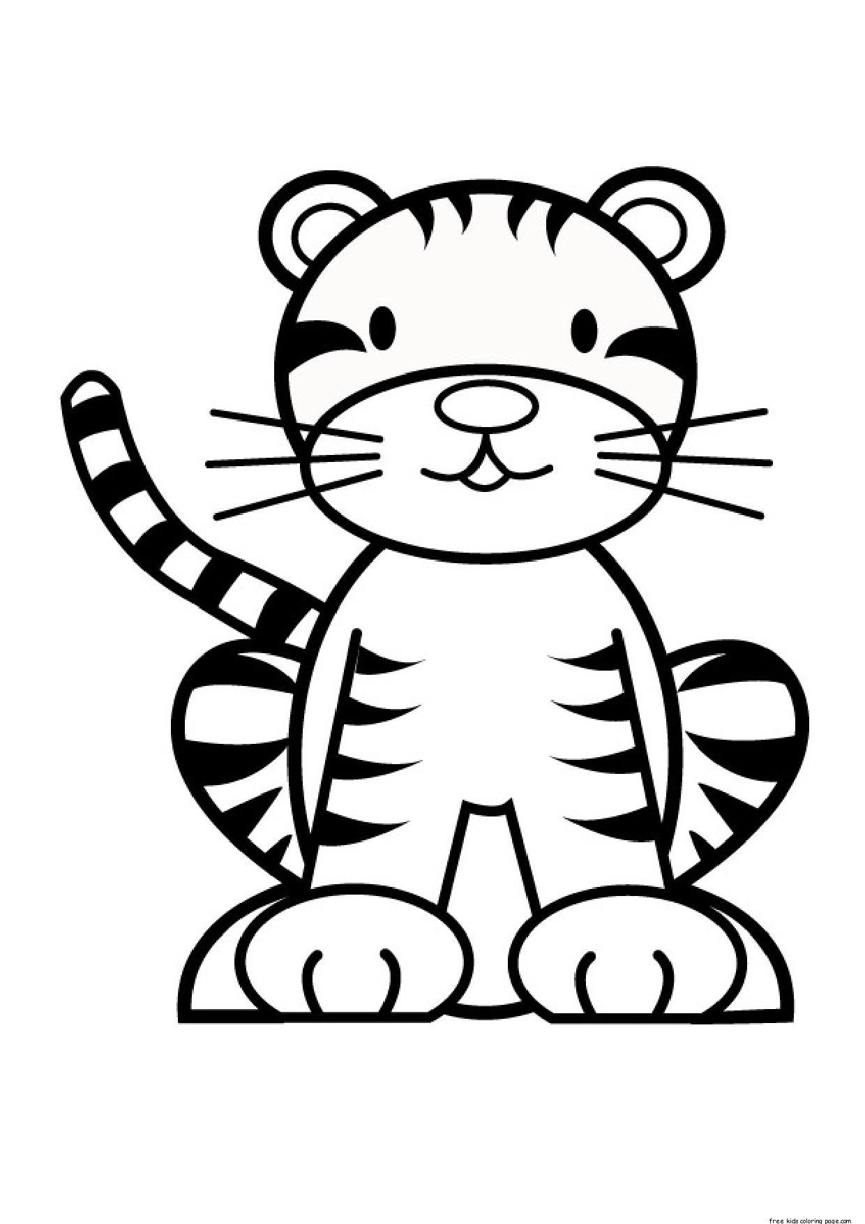 Coloring Pages For Toddlers To Print
 printable baby tiger coloring pages for kidsFree Printable