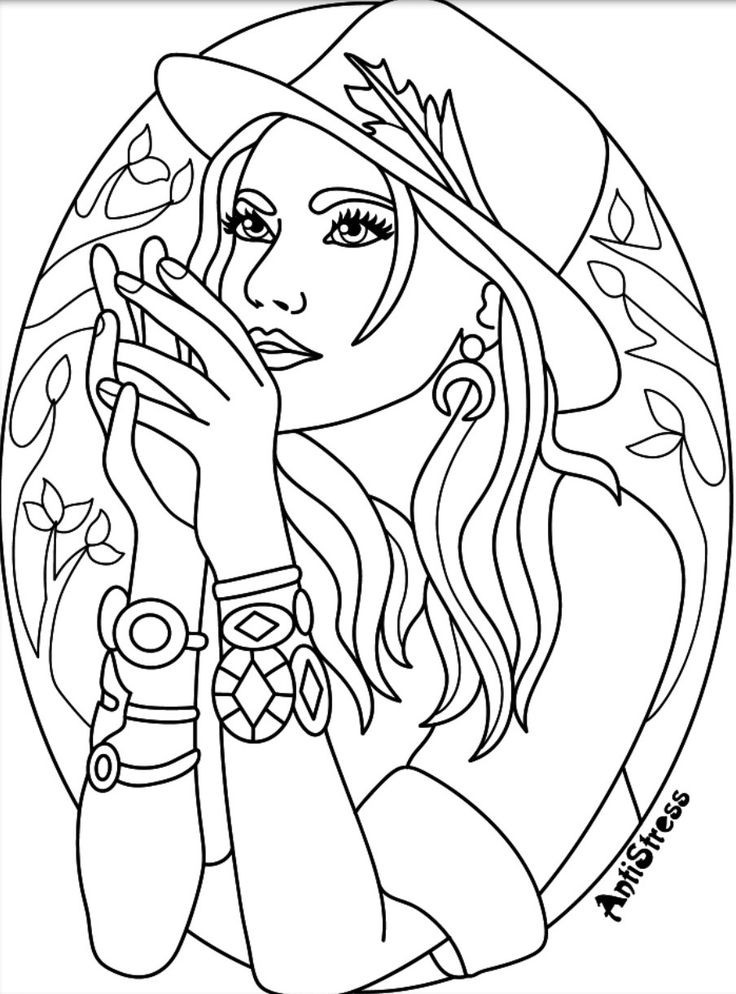 Coloring Pages For Young Adult Girls
 Coloring page