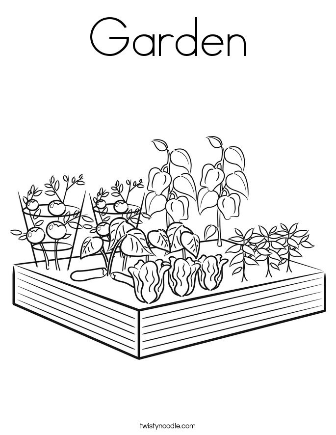 Coloring Pages Garden
 Garden Coloring Page Twisty Noodle