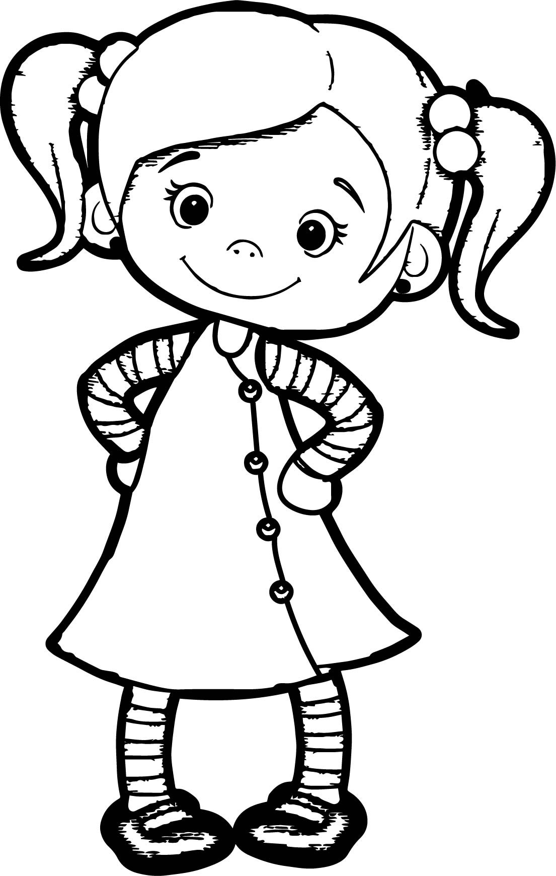 Coloring Pages Girl
 Beautiful Cute Girl Coloring Page