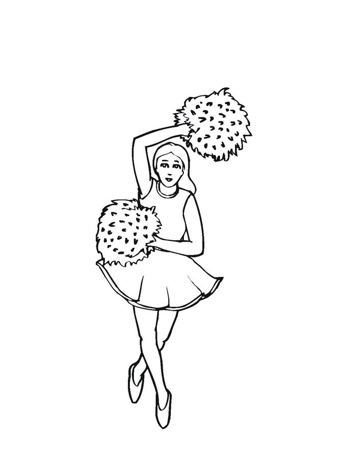 Coloring Pages Girls Cheer
 Free Printable Cheerleading Coloring Pages For Kids