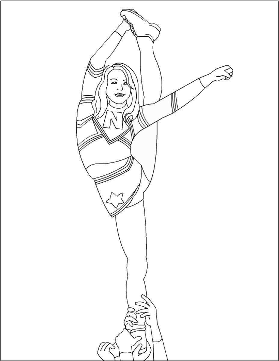 Coloring Pages Girls Cheer
 Cheerleading Coloring Pages