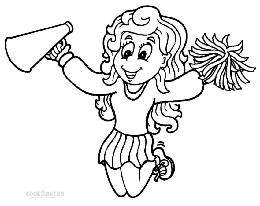 Coloring Pages Girls Cheer
 Printable Cheerleading Coloring Pages For Kids