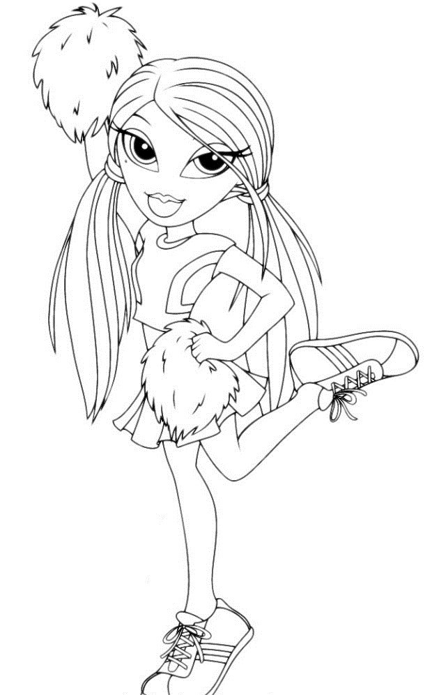 Coloring Pages Girls Cheer
 Free Printable Cheerleading Coloring Pages For Kids