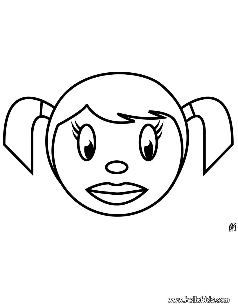 Coloring Pages Girls Faces
 Girl face coloring pages Hellokids
