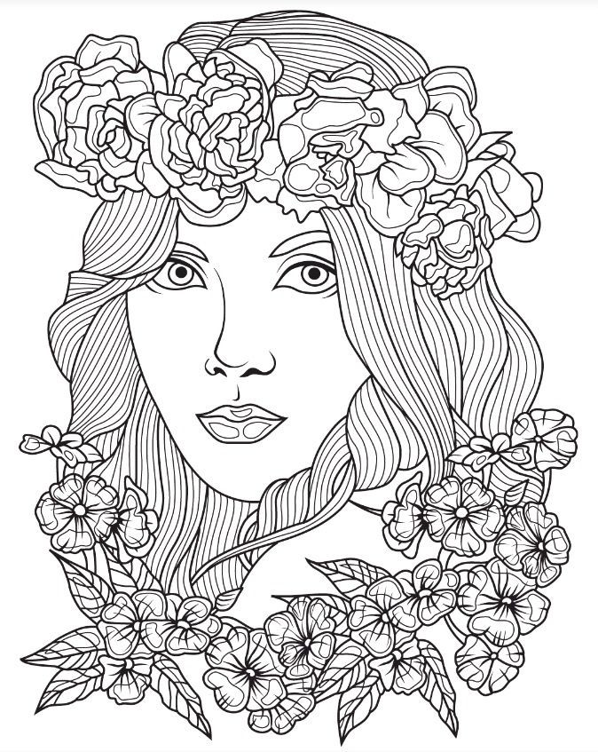 Coloring Pages Girls Faces
 Beautiful Faces coloring page