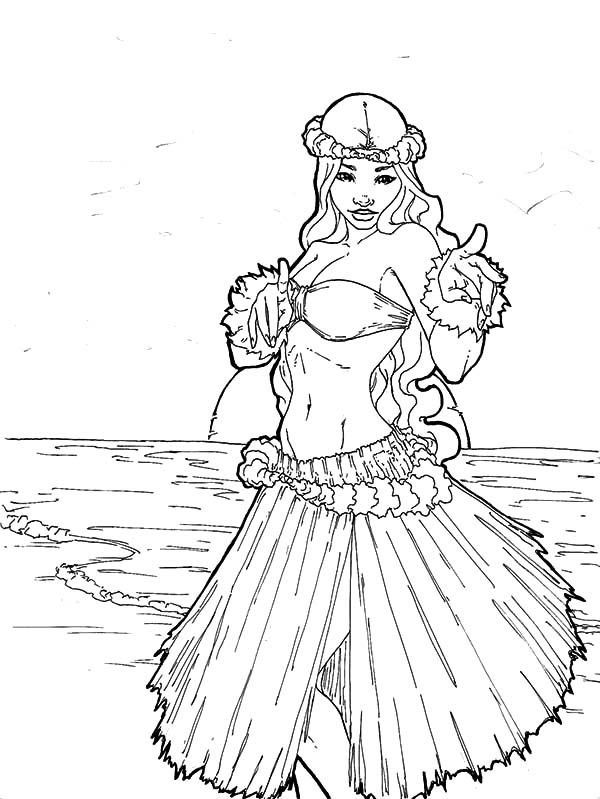 Coloring Pages Hula Girl
 The Best Place for Coloring Page at ColoringSky Part 8