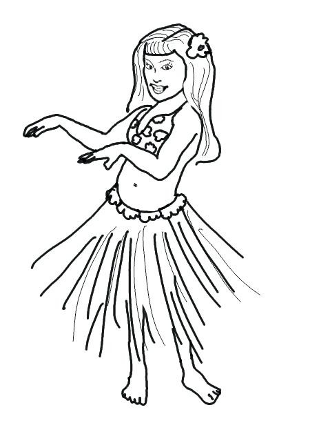Coloring Pages Hula Girl
 Hula Dancer Coloring Page at GetColorings