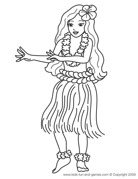 Coloring Pages Hula Girl
 luau coloring pages Hula Luau Pinterest