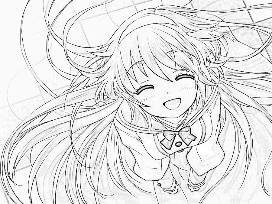 Coloring Pages Of Anime Characters Boys
 Anime Girl Drawing 2 By Katkoyox d4tduf3 by dpunk352 on