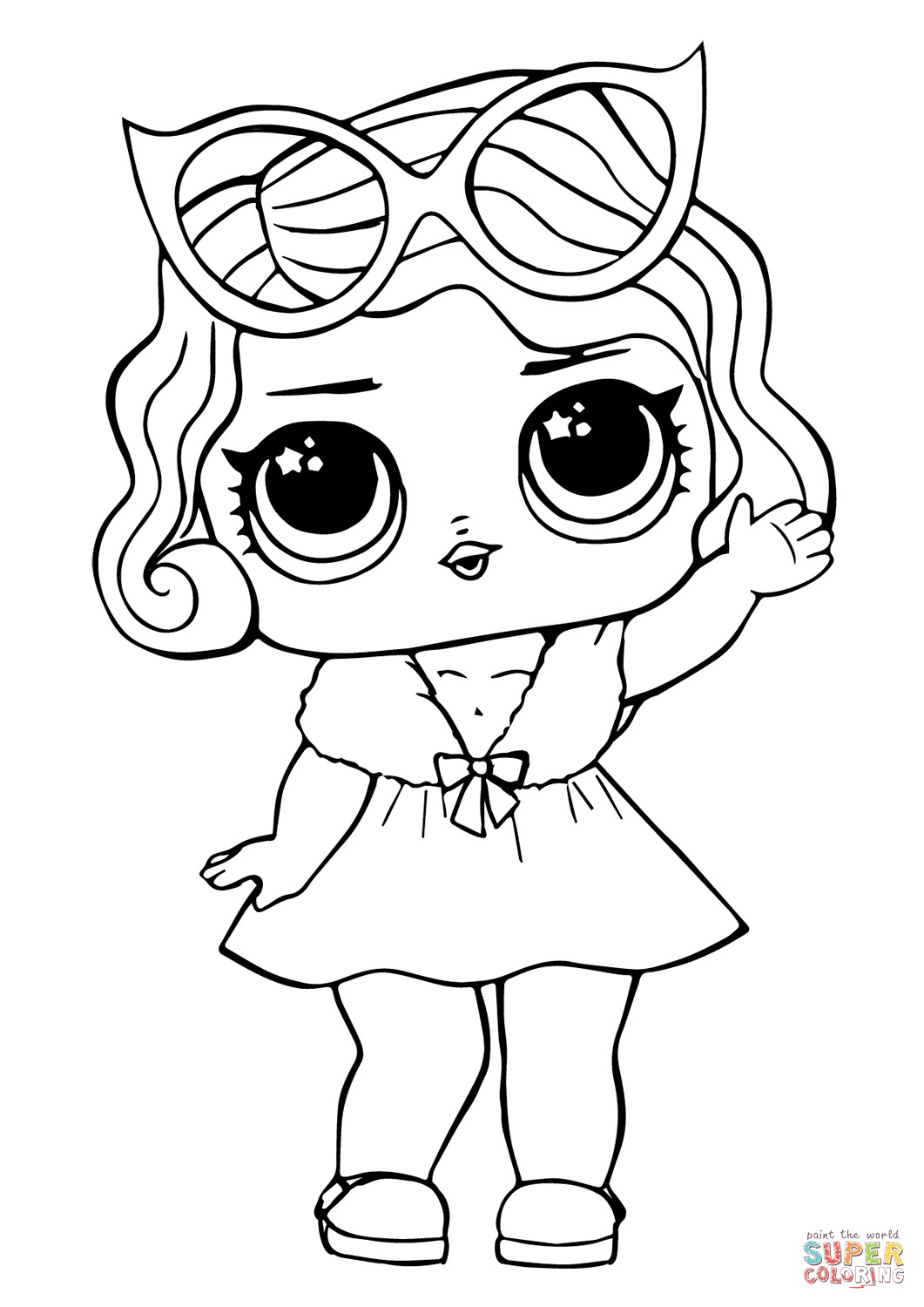 Coloring Pages Of Babies
 LOL Doll Leading Baby coloring page