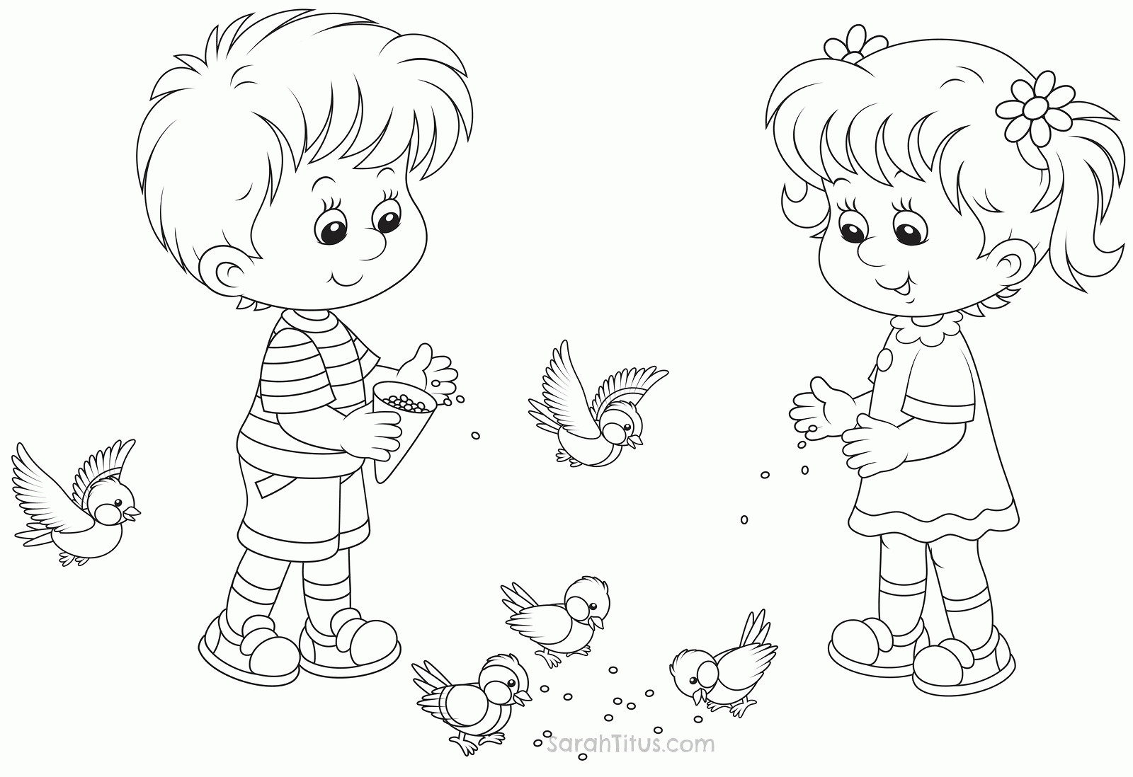Coloring Pages Of Boys And Girls
 Little Boy And Girl Coloring Pages Coloring Home