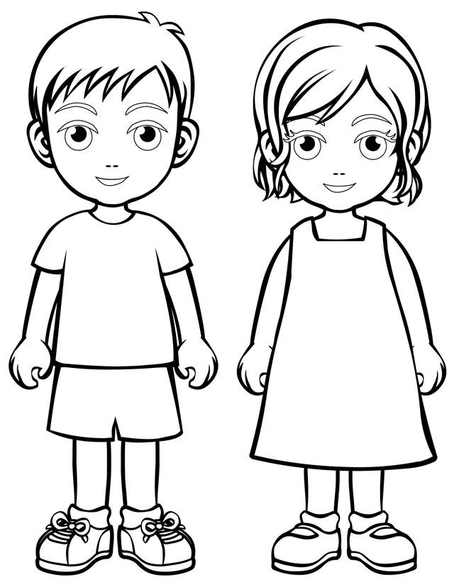 Coloring Pages Of Boys And Girls
 Boy And Girl Coloring Pages Coloring Home
