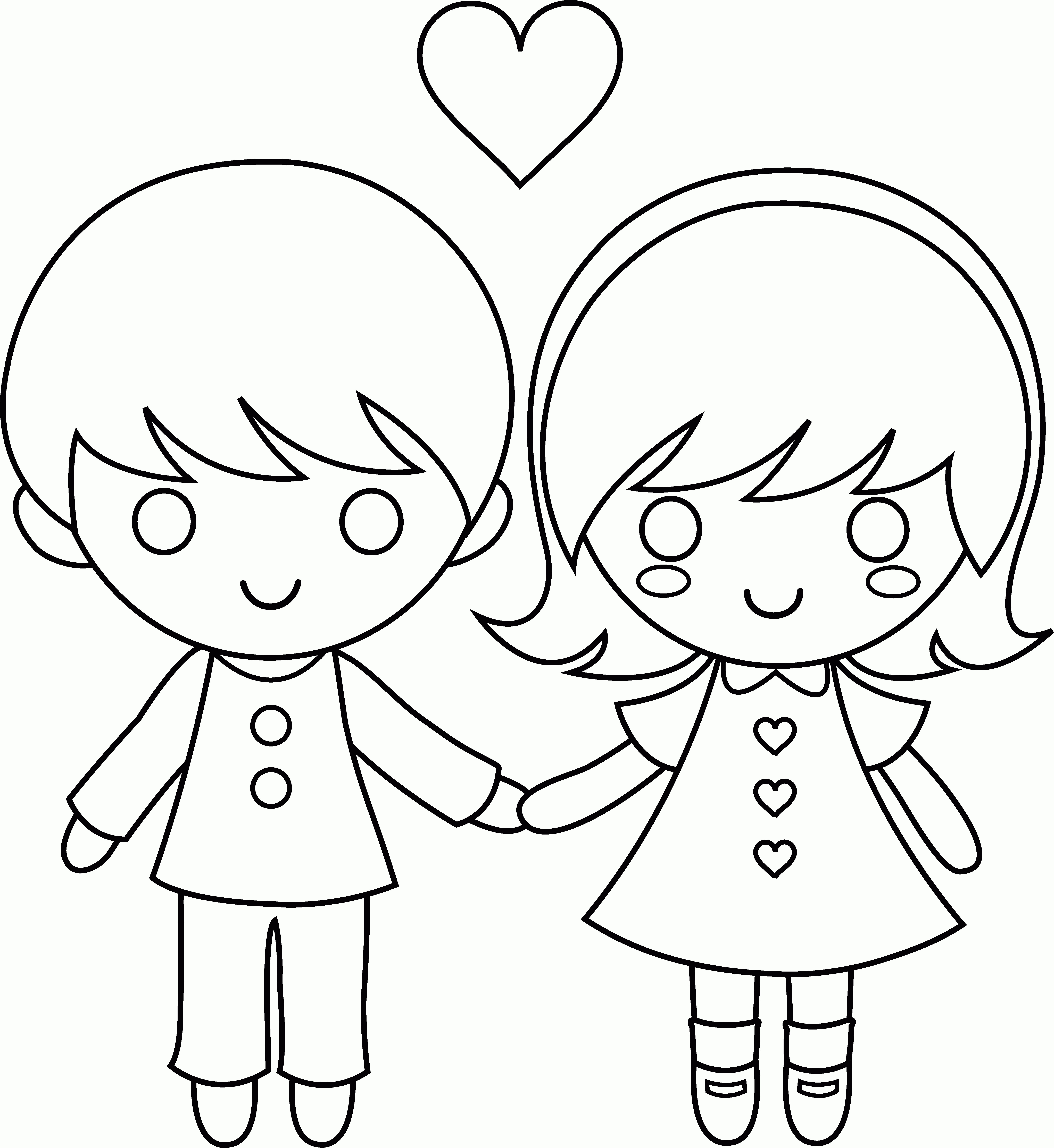 Coloring Pages Of Boys And Girls
 Coloring Page Boy And Girl Coloring Home