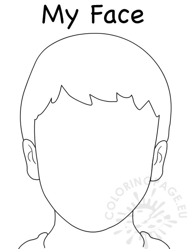Coloring Pages Of Boys Faces
 Face Blank Boy Template – Coloring Page