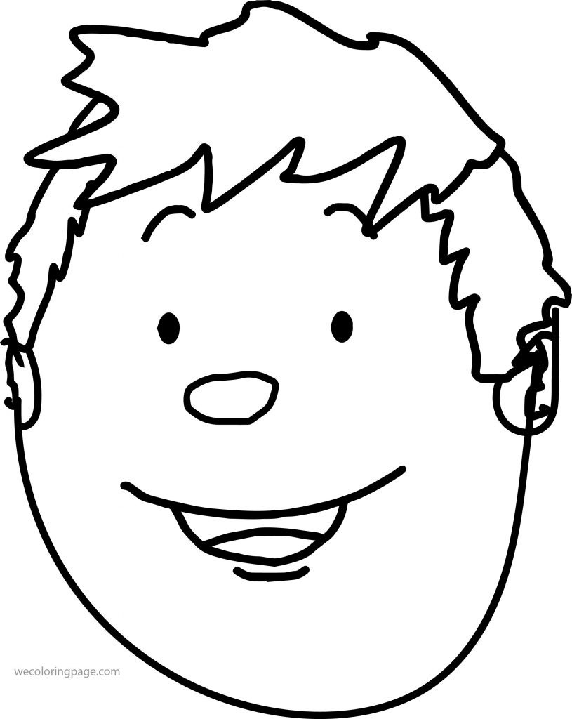 Coloring Pages Of Boys Faces
 Boy Face Coloring Page