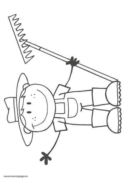 Coloring Pages Of Farmer Boys
 Farmer boy Colouring Page