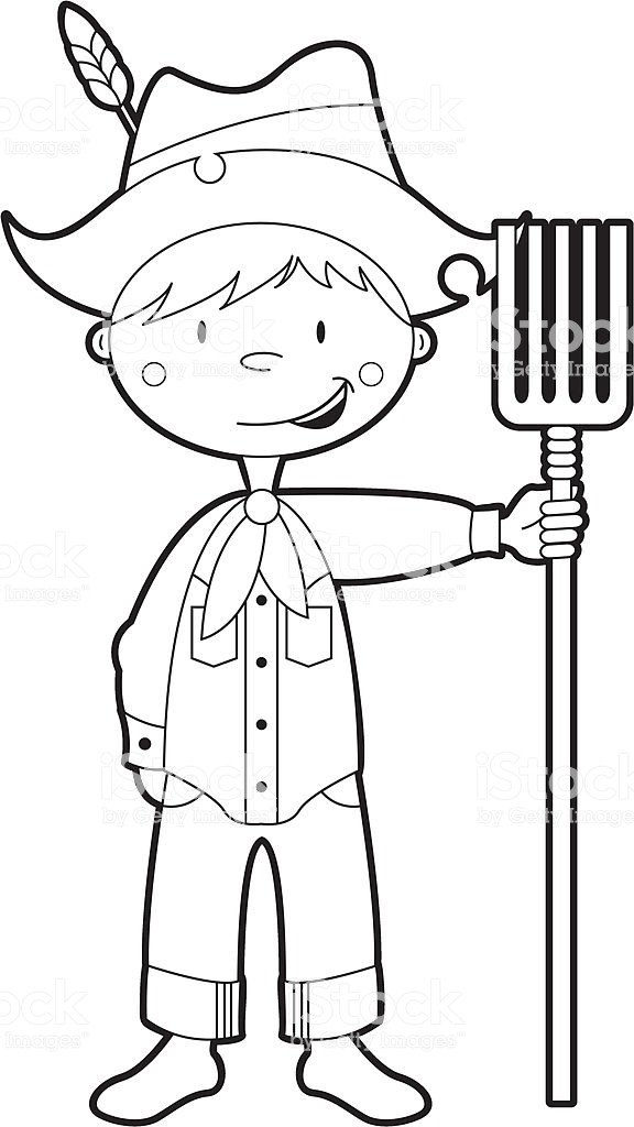 Coloring Pages Of Farmer Boys
 Colour In Farm Boy Character Stock Vector Art & More