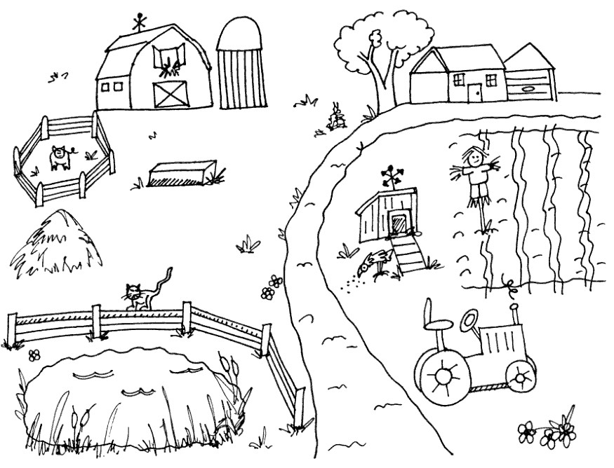 Coloring Pages Of Farmer Boys
 Раскраска ферма