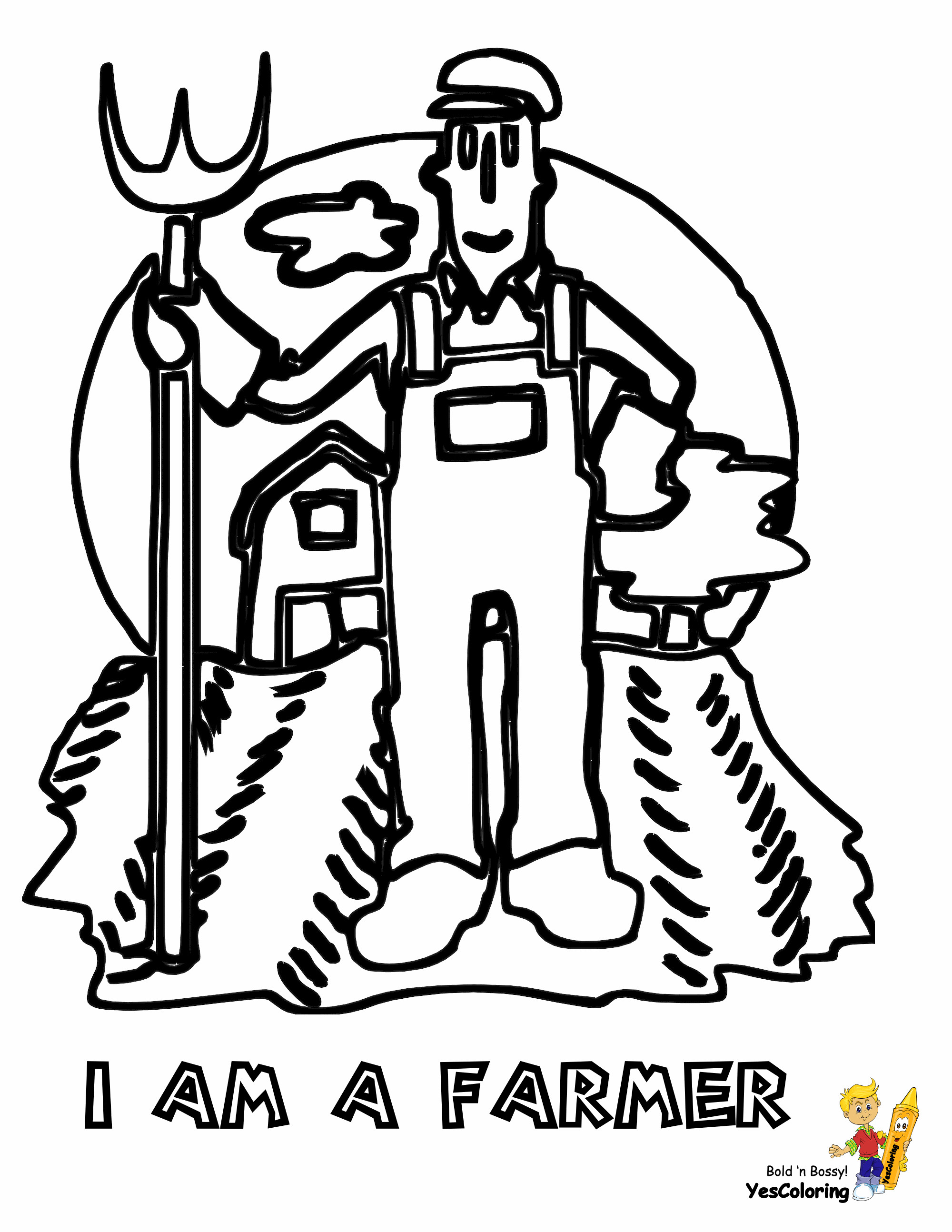Coloring Pages Of Farmer Boys
 Farmer Coloring Pages