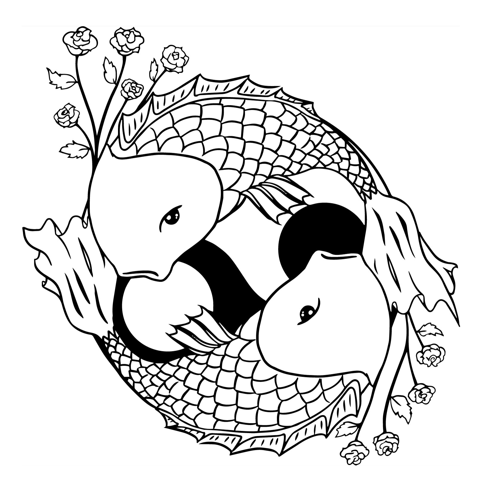 Coloring Pages Of Fish
 Free Koi Fish Coloring Page Download Free Clip Art Free