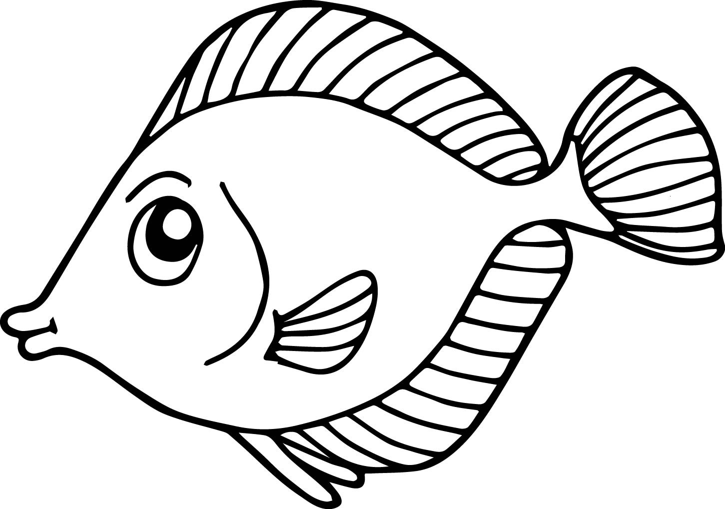 Coloring Pages Of Fish
 Fish Coloring Pages For Kids Preschool and Kindergarten