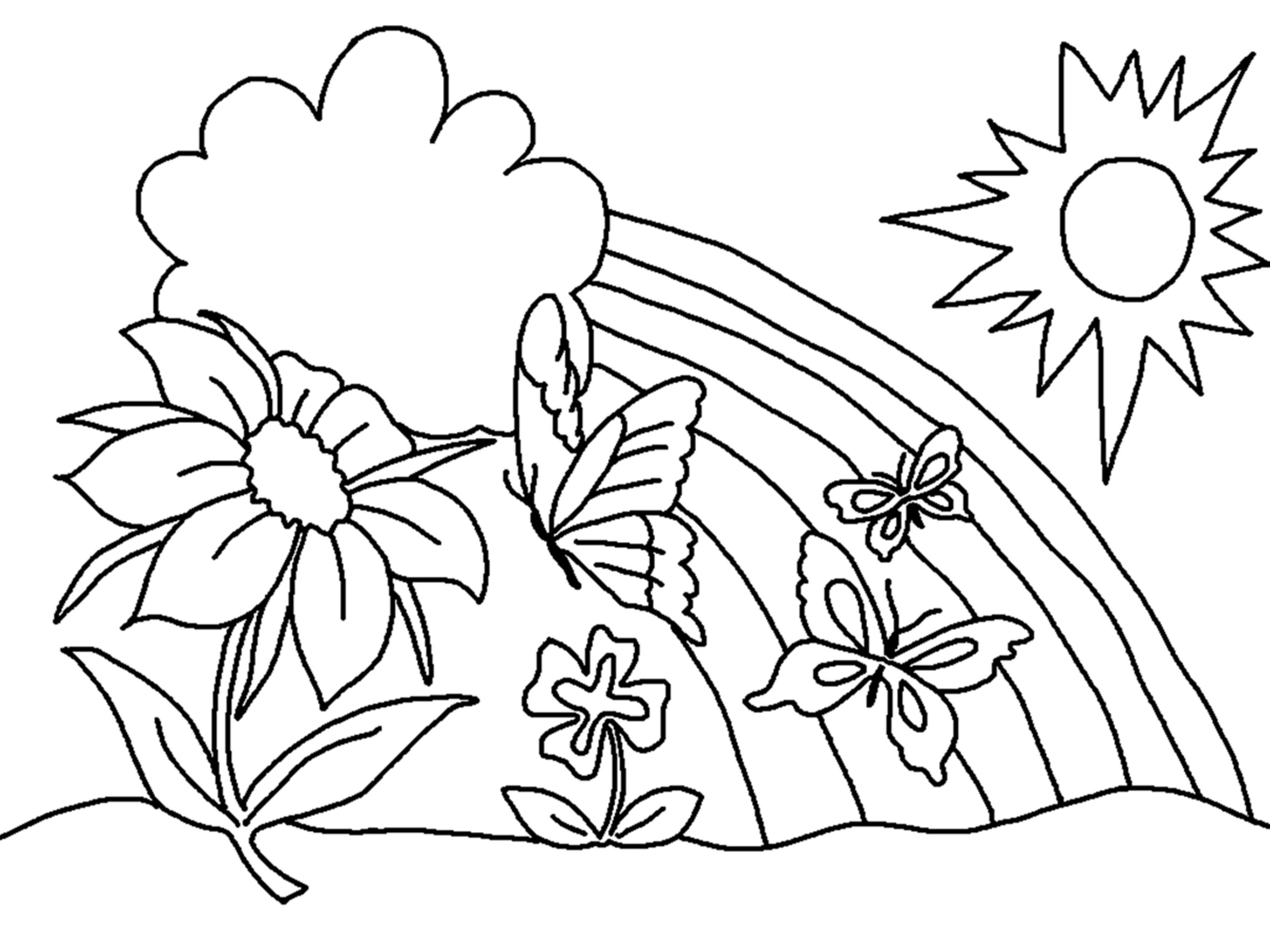 Coloring Pages Of Flowers For Kids
 Free Printable Flower Coloring Pages For Kids Best