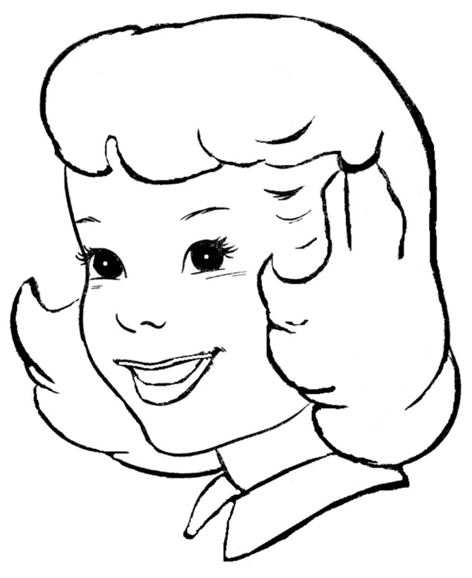 Coloring Pages Of Girls Faces
 Girl Face Coloring Pages Coloring Home