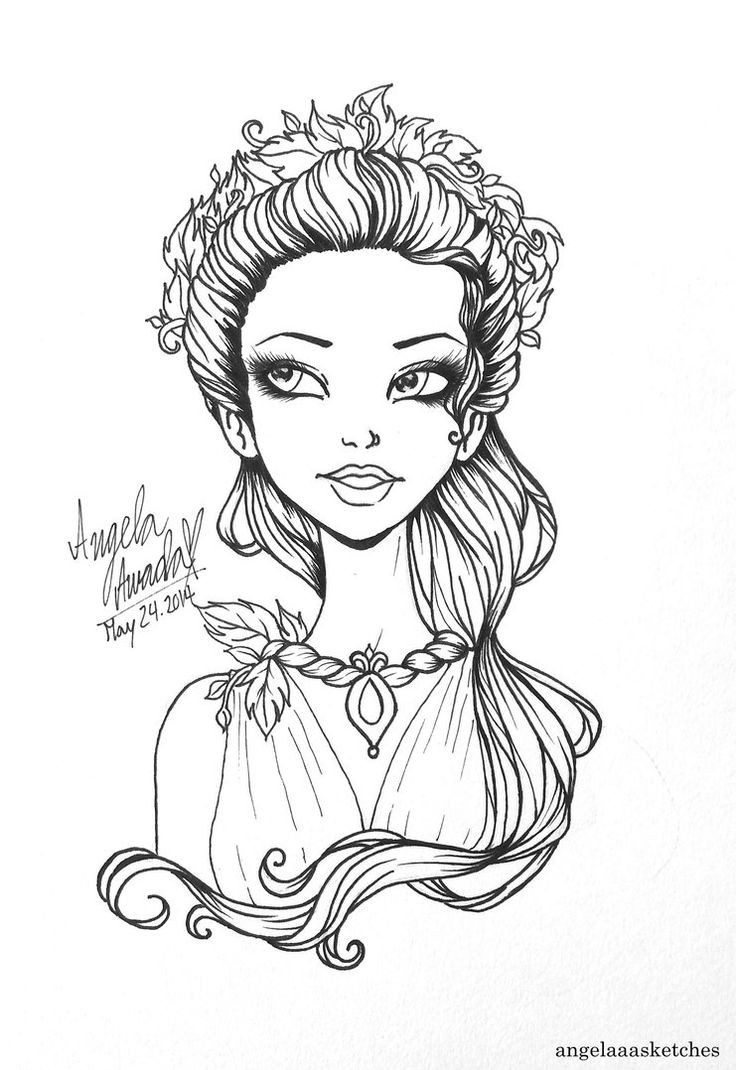 Coloring Pages Of Girls For Adults
 624 best Coloring pages portraits for grown ups images