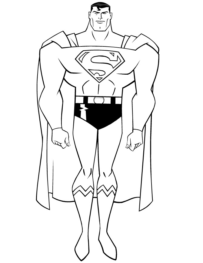 Coloring Pages Of Handsome Bad Boys
 Handsome Superman For Kids Coloring Page