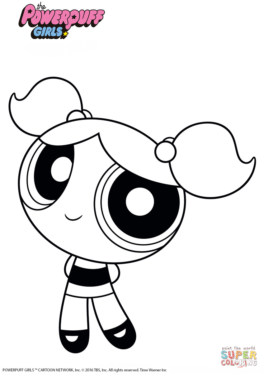 Coloring Pages Of Power Puff Girls
 Bubbles from Powerpuff Girls coloring page