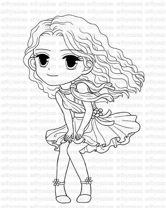 Coloring Pages Of Pretty Girls
 Digi Stamp Sweet & Sassy4 Pretty Girl Coloring page