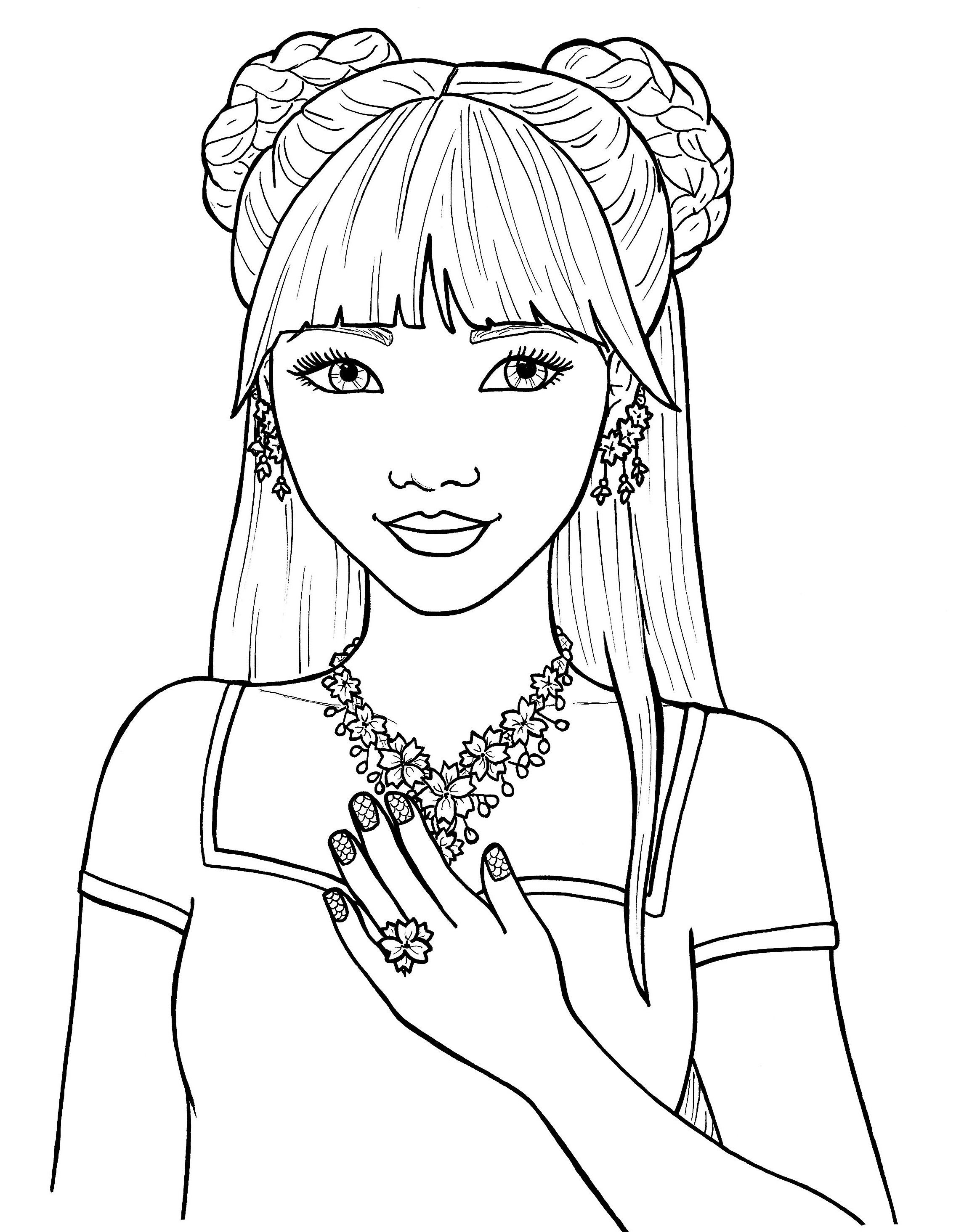 Coloring Pages Of Pretty Girls
 Pretty Girls Coloring Pages Free feetjies