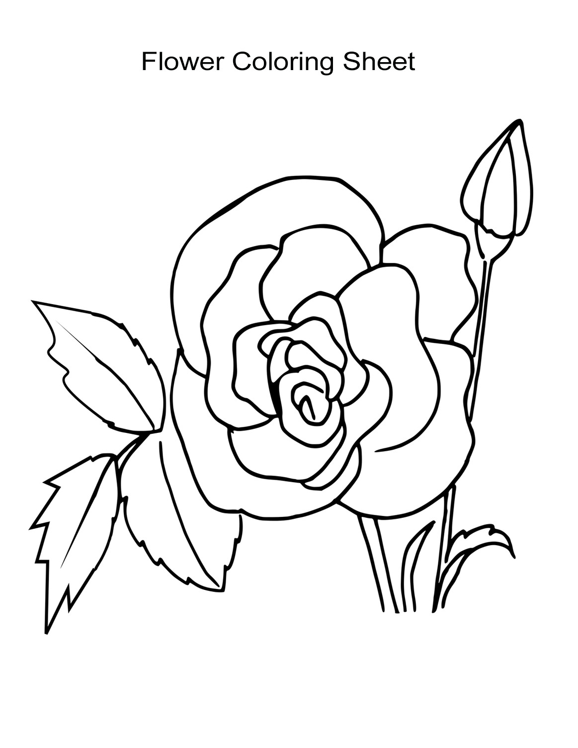 Coloring Pages Of Roses For Boys
 10 Flower Coloring Sheets for Girls and Boys Free
