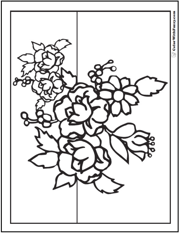 Coloring Pages Of Roses For Boys
 102 Flower Coloring Pages Customize And Print PDF