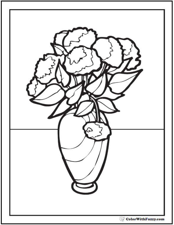 Coloring Pages Of Roses For Boys
 102 Flower Coloring Pages Customize And Print PDF