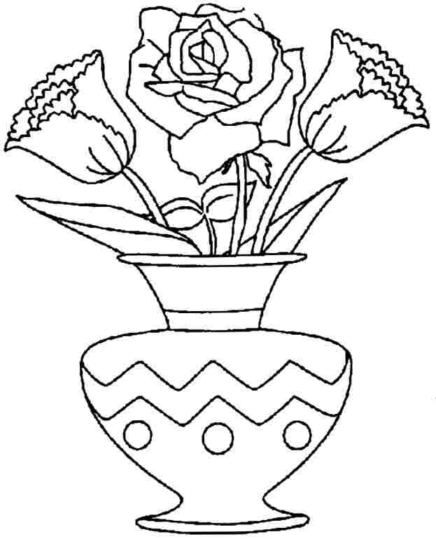 Coloring Pages Of Roses For Boys
 Flower Bouquet Coloring Pages Coloring Home