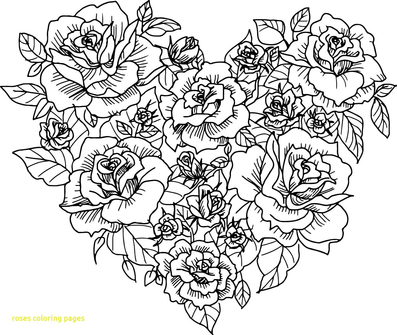 Coloring Pages Of Roses For Boys
 Hearts with Roses Coloring Pages Printable
