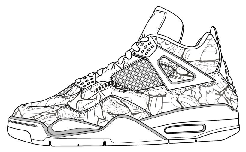 Coloring Pages Of Shoes
 Jordan Shoes Coloring Pages Coloring Home